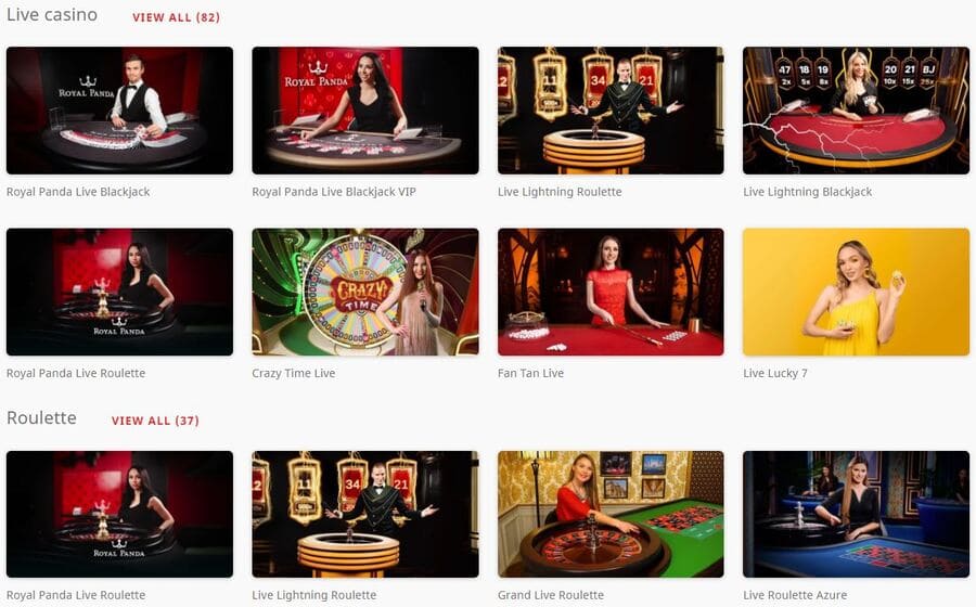 Royal Panda Live Casino