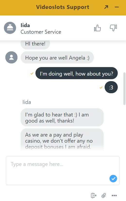 Videoslots Casino Chat