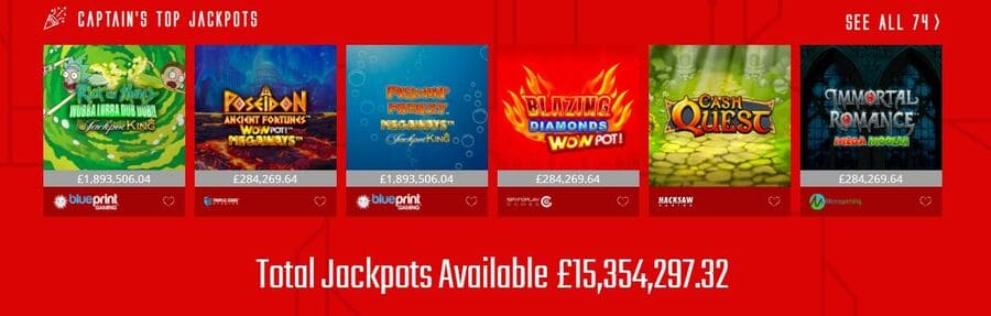 Captain Spins Jackpot