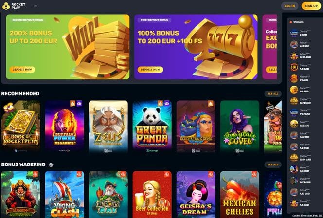 Rocket Play Casino Games