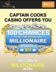 Captain Cooks bonus