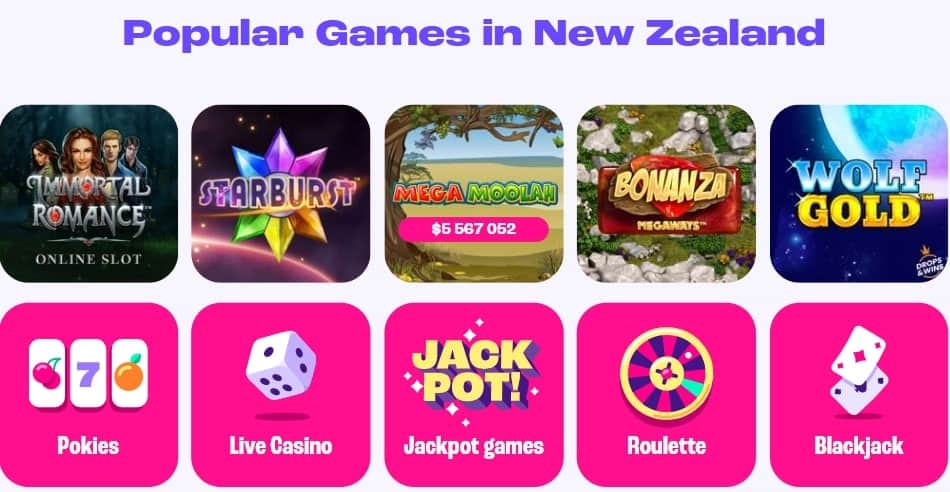 spinz casino nz games