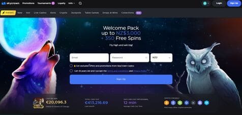 Skycrown Casino Main Page
