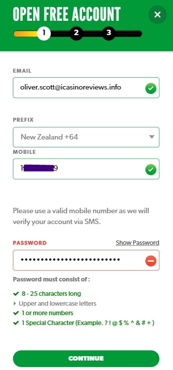 rizk casino register process