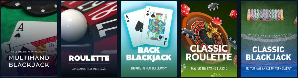 NeonVegas Casino Table Games