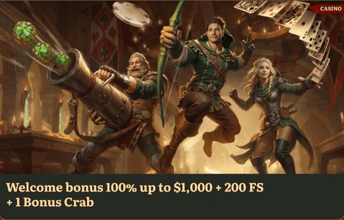 Casino Wild Robin welcome bonus